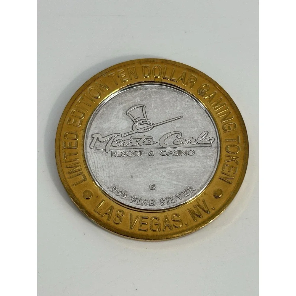 Monte Carlo Las Vegas, NV $10 Gaming Token Brewmaster Special .999 Silver